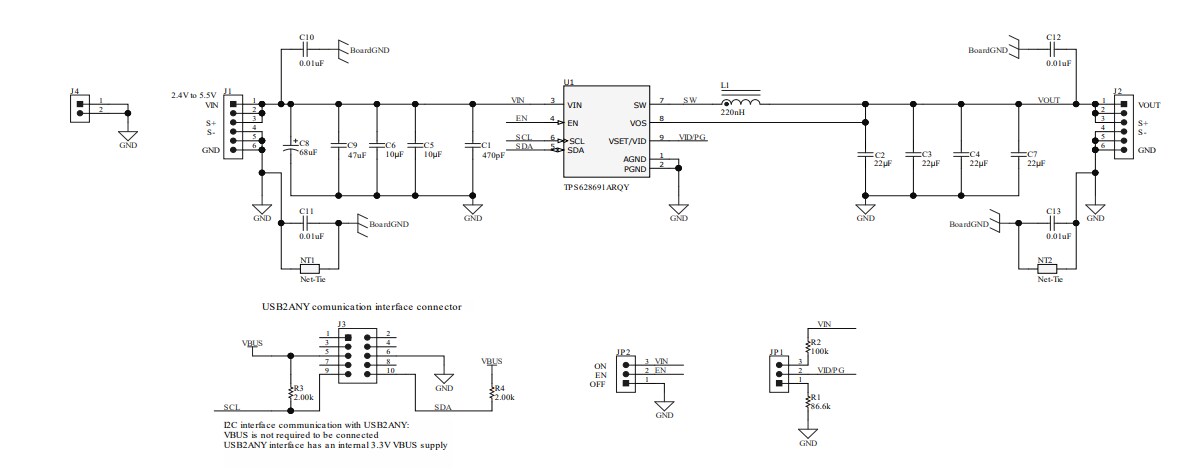Schematic - Texas Instruments TPS62869EVM-118 Evaluation Module